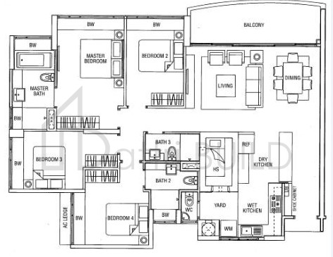 WATERFRONT WAVES D1 floorplan (watermarked)