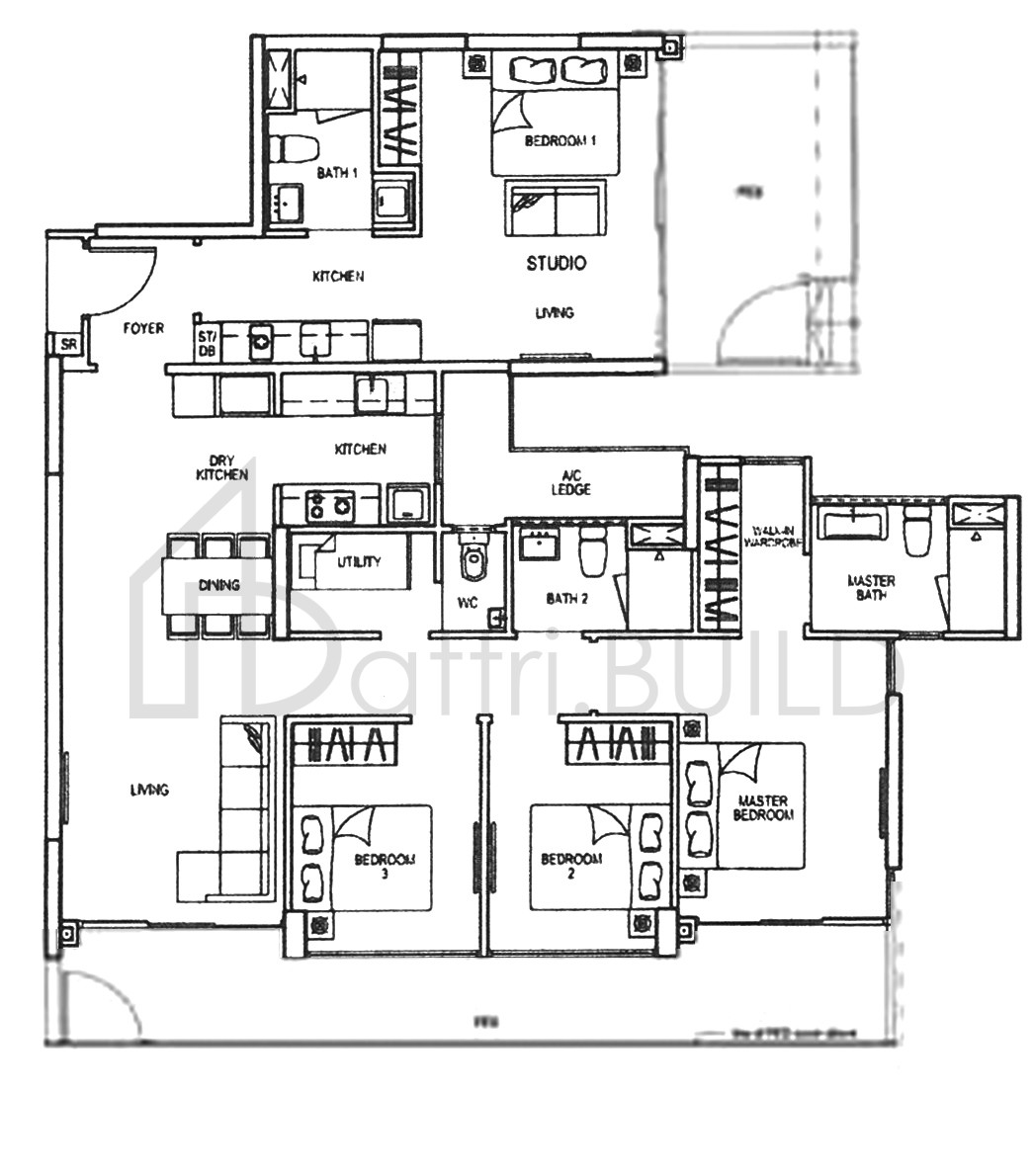 RIVERPARC RESIDENCE D3(DK)p floorplan (watermarked)