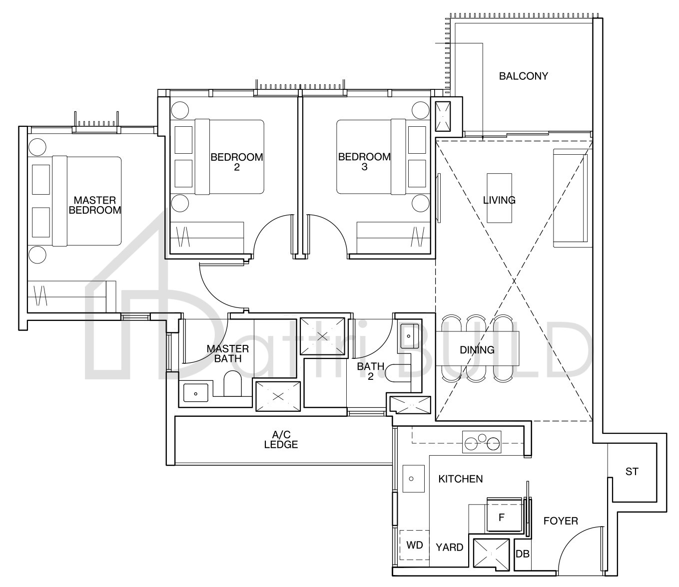 KI RESIDENCES AT BROOKVALE C3-P floorplan (watermarked)