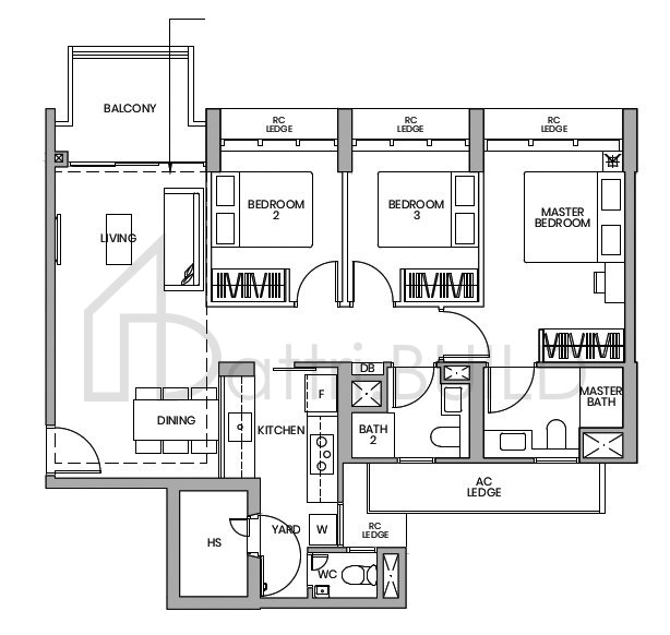 PARC GREENWICH C3A floorplan (watermarked)