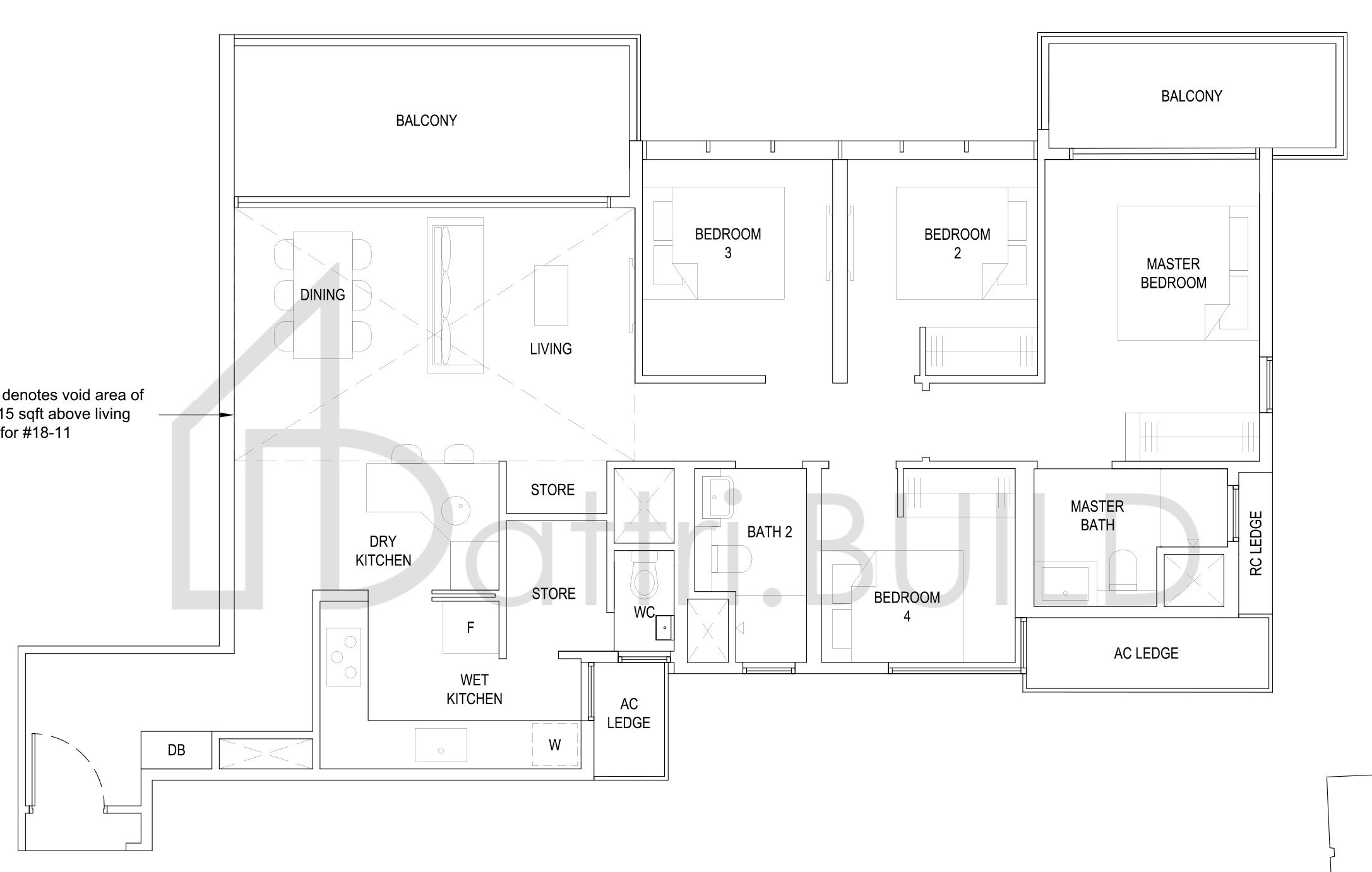 THE FLORENCE RESIDENCES 4C1a(PH) floorplan (watermarked)