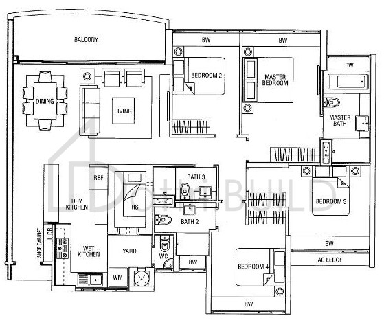 WATERFRONT WAVES D2 floorplan (watermarked)