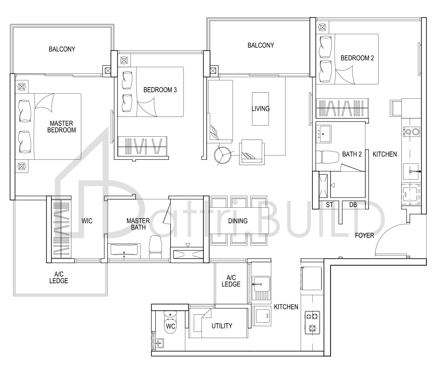 WATERBAY C3(DK) floorplan (watermarked)