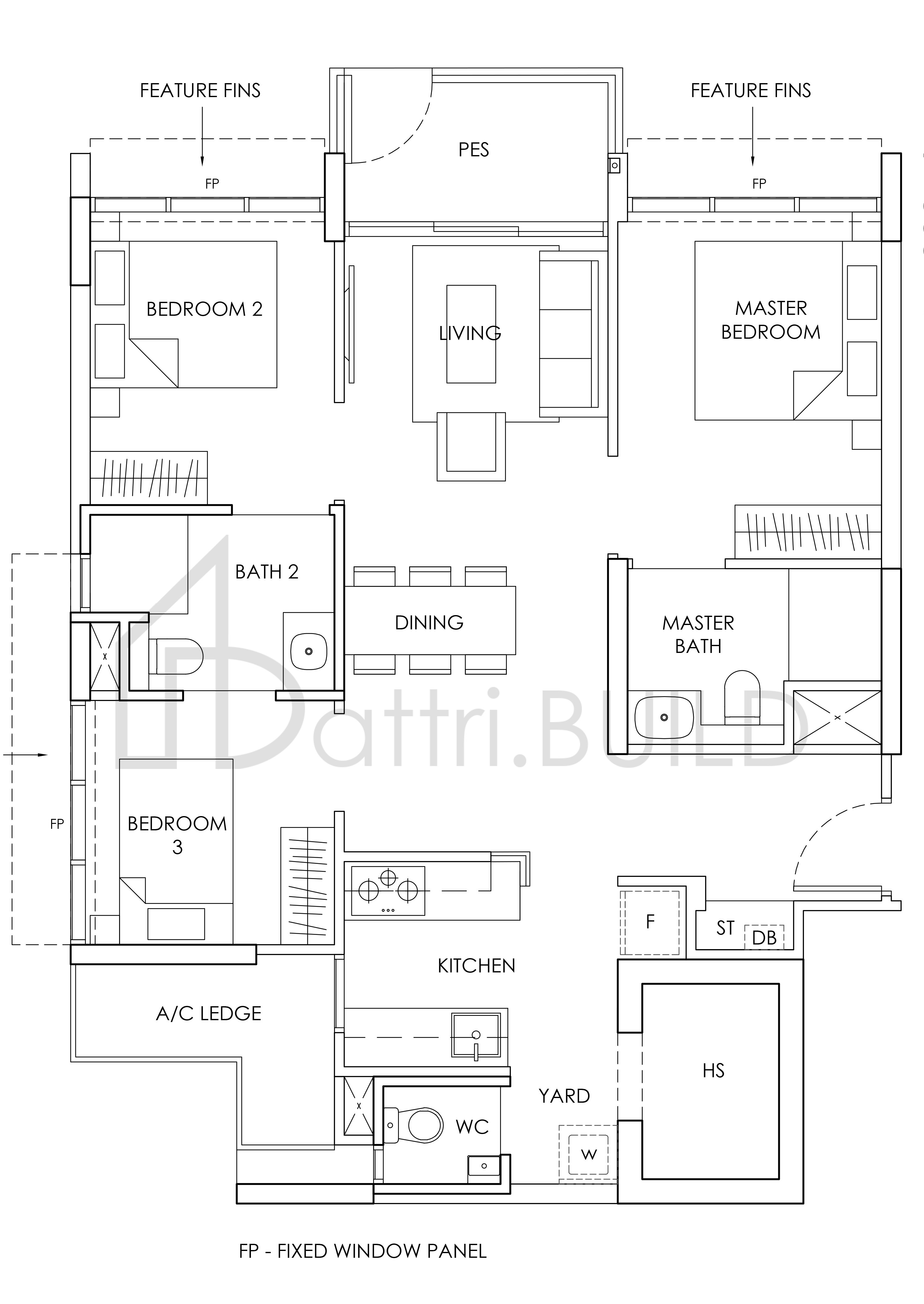 PROVENCE RESIDENCE C1-P floorplan (watermarked)