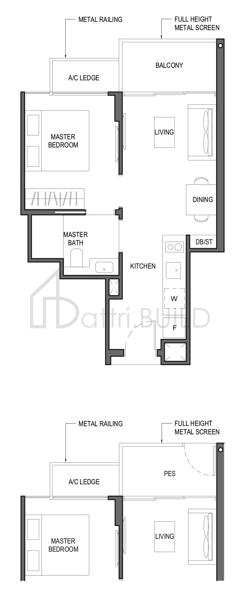 PARC KOMO 1B2 floorplan (watermarked)