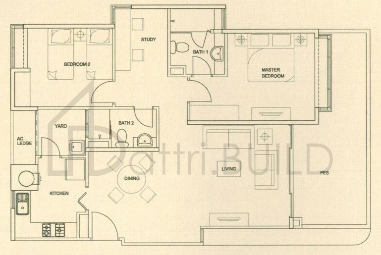 THE RAINTREE B2-p2 floorplan (watermarked)