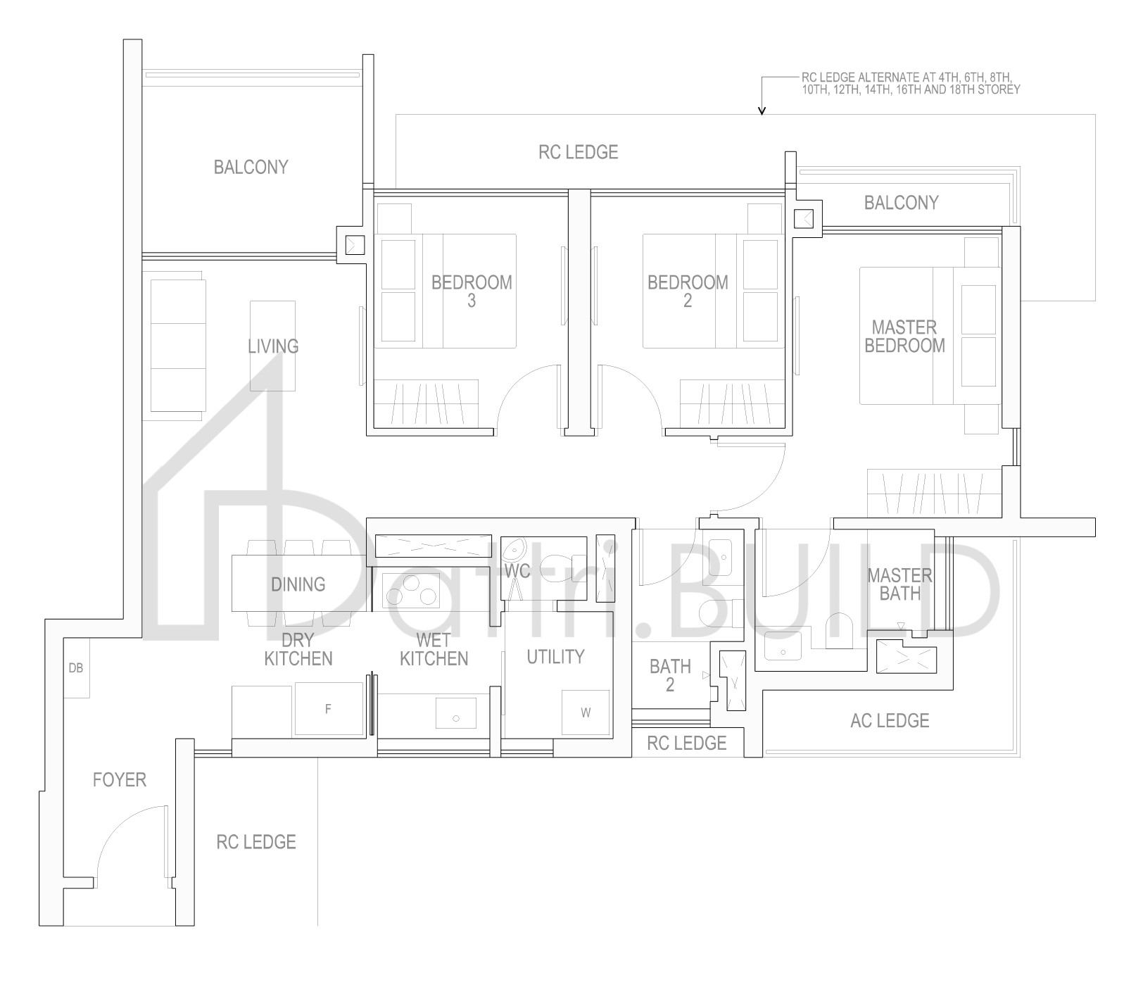 RIVERBANK @ FERNVALE C2b, C2b1 floorplan (watermarked)