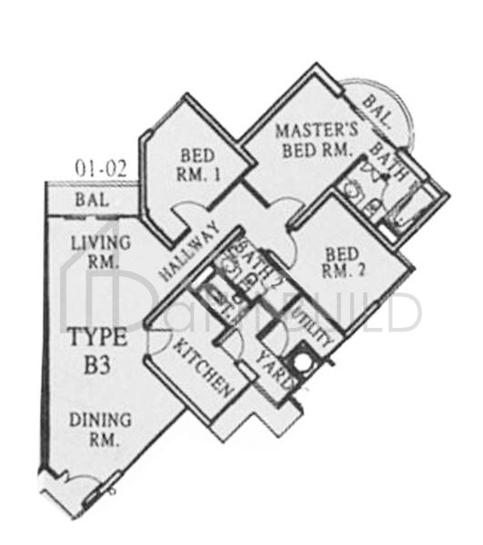 THE BAYSHORE B3 floorplan (watermarked)