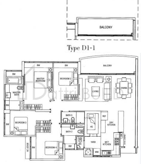 WATERFRONT WAVES D1-1 floorplan (watermarked)