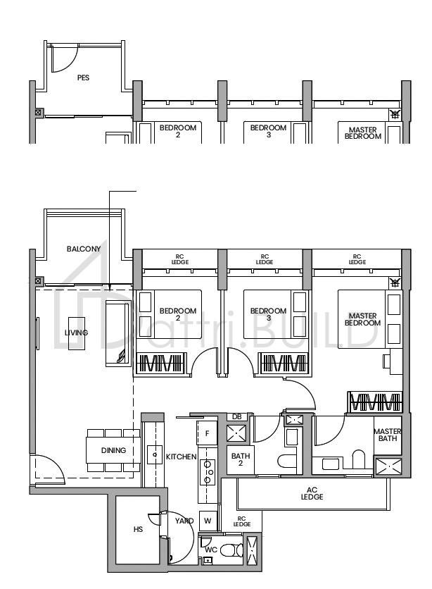PARC GREENWICH C3A-P floorplan (watermarked)