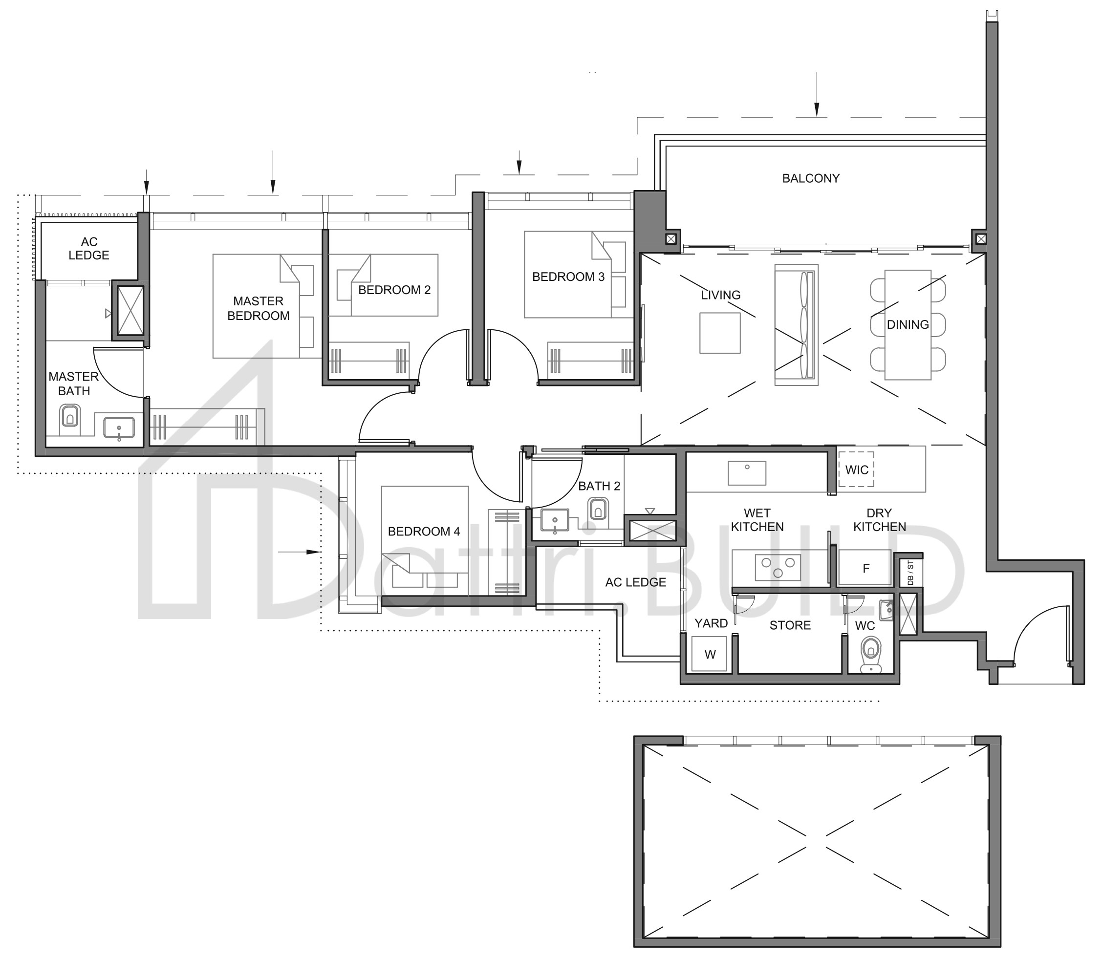 PARC CLEMATIS 4BR-2H floorplan (watermarked)