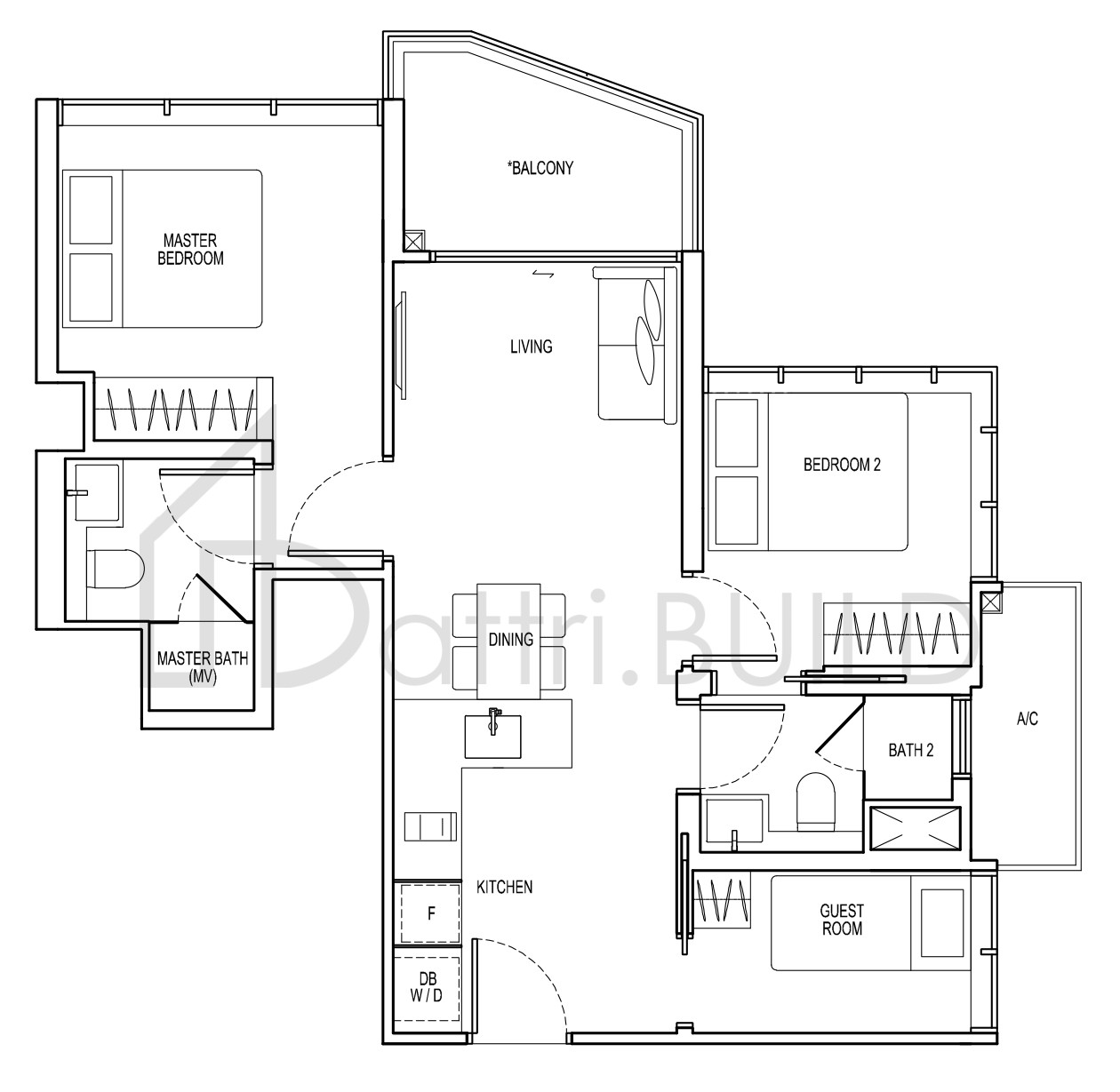 VIEW AT KISMIS C1 floorplan (watermarked)
