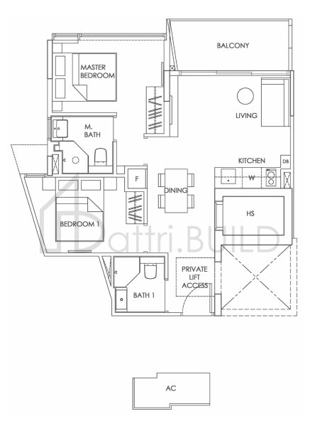 MOOI RESIDENCES A floorplan (watermarked)