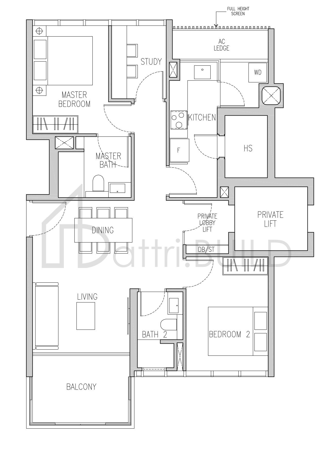 VAN HOLLAND L1 floorplan (watermarked)