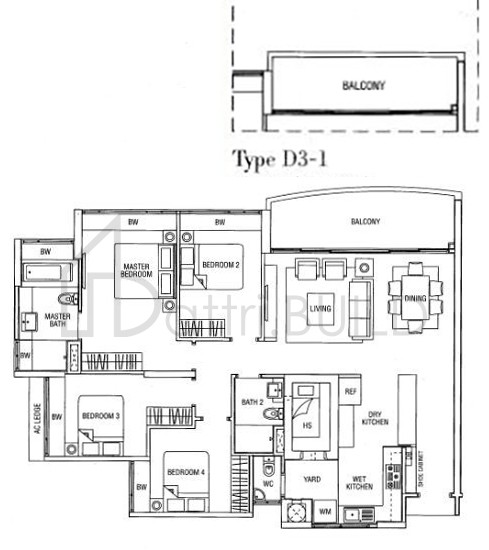 WATERFRONT WAVES D3-1 floorplan (watermarked)