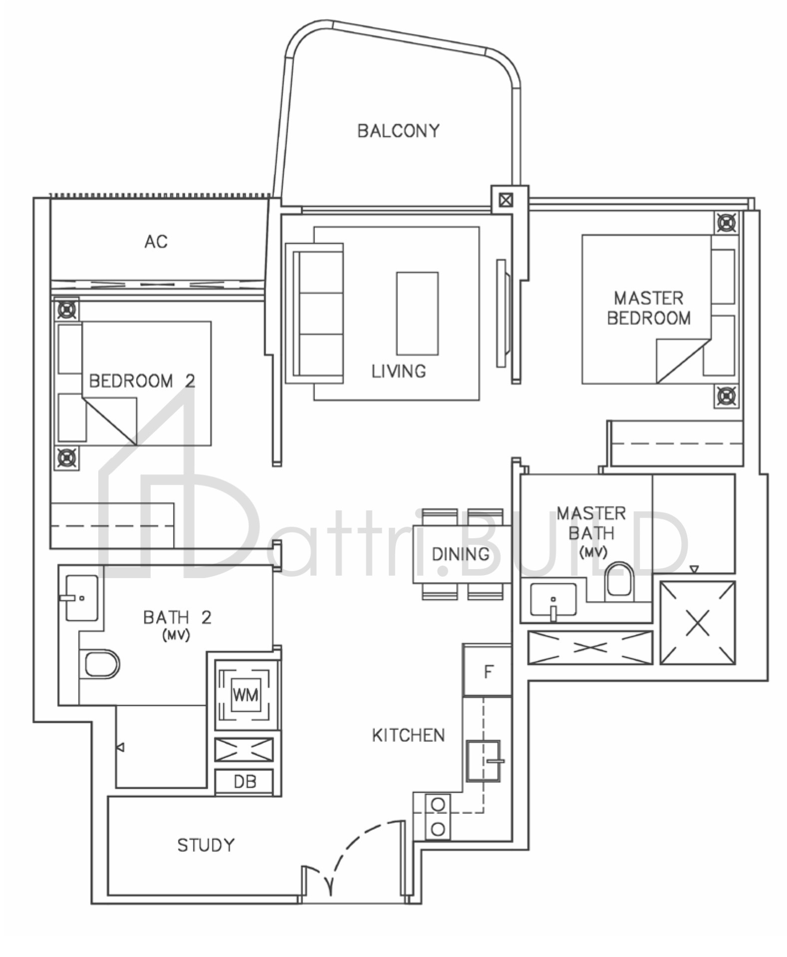 COASTLINE RESIDENCES B1 floorplan (watermarked)