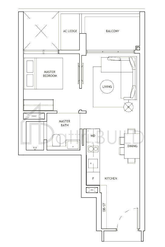 THE LANDMARK A2 floorplan (watermarked)