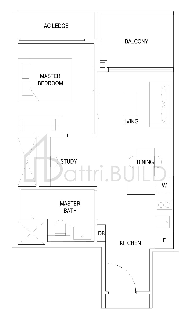 THE FLORENCE RESIDENCES 1S1 floorplan (watermarked)