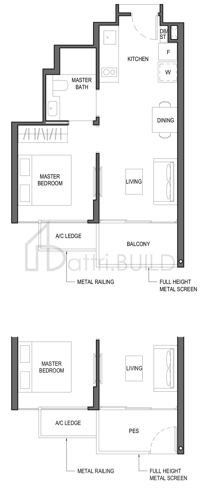 PARC KOMO 1B3-P floorplan (watermarked)