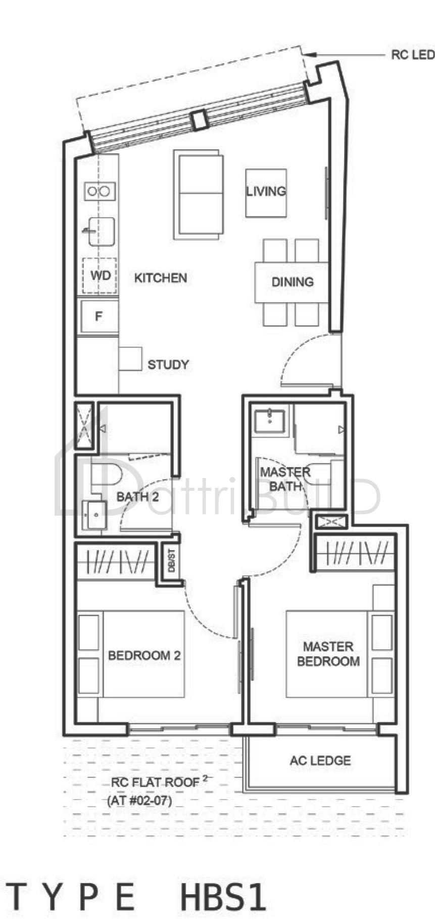 1953 @ TESSENSOHN HBS1 floorplan (watermarked)
