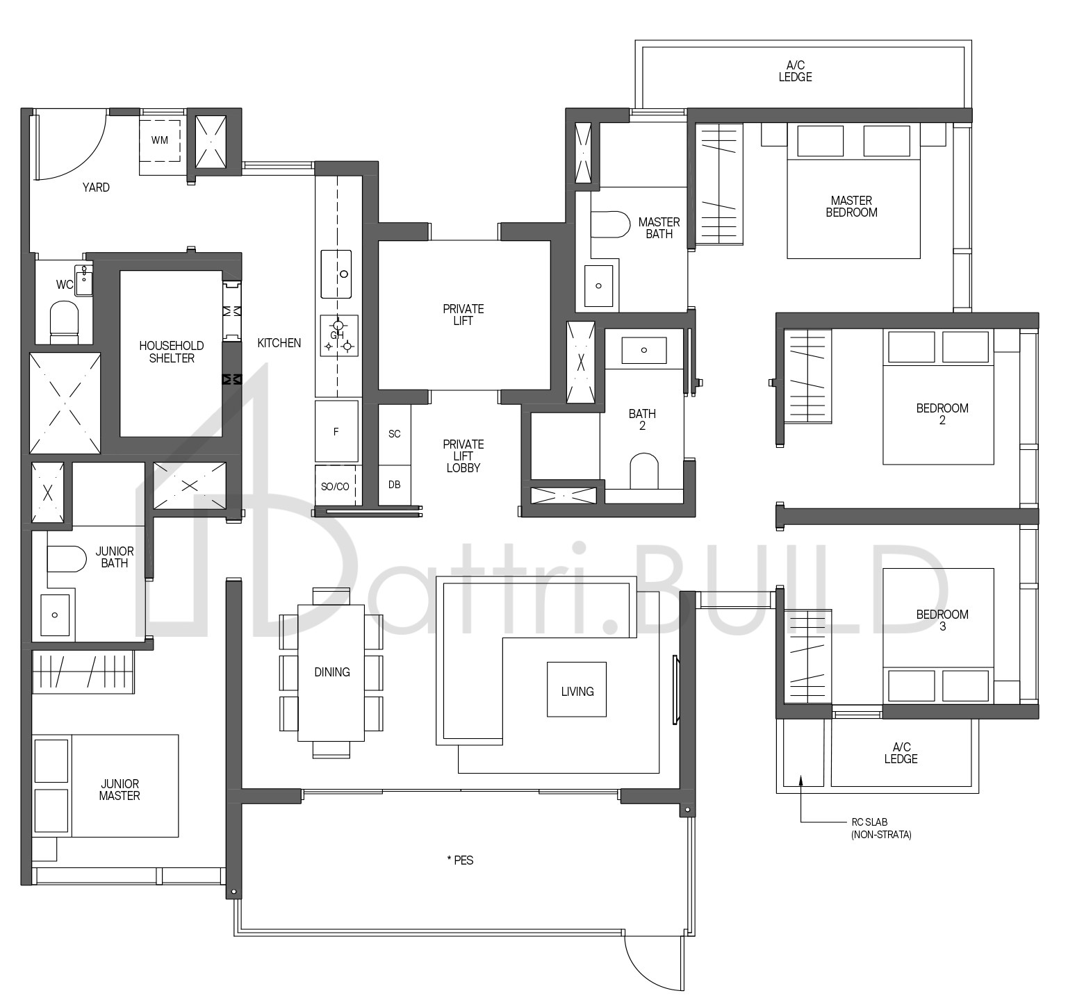 MIDTOWN MODERN D1-G(PL) floorplan (watermarked)