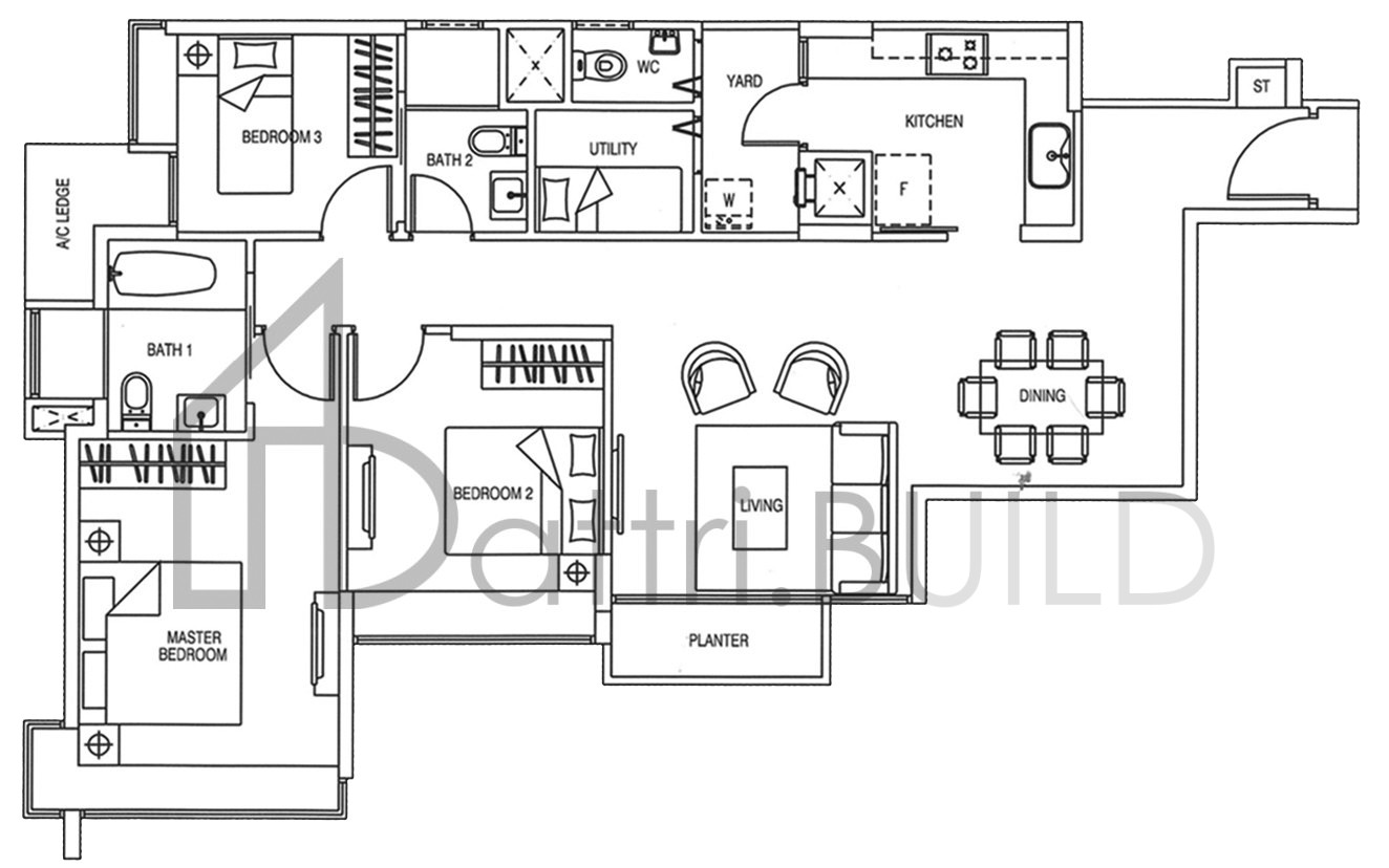 YEWTEE RESIDENCES C3a floorplan (watermarked)