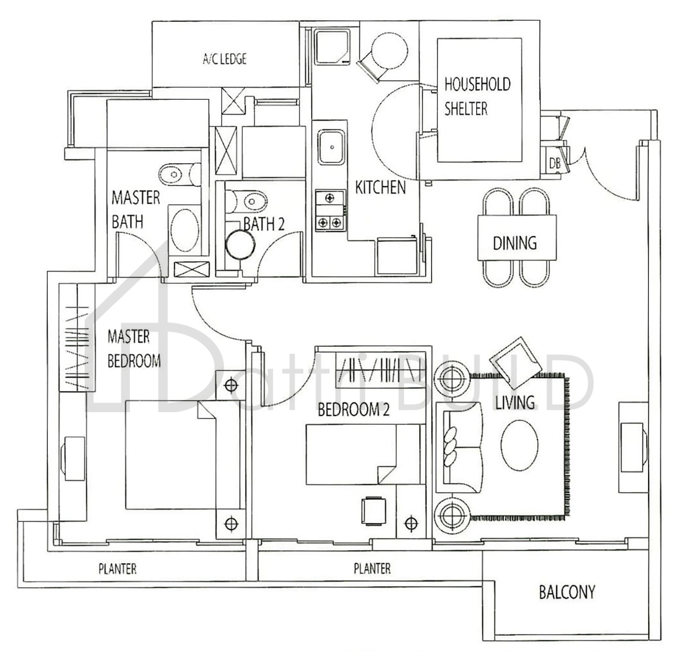 TANGERINE GROVE A1a-1 floorplan (watermarked)