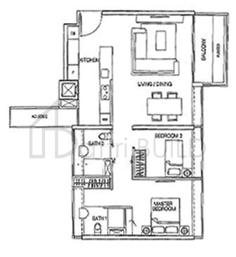 ONE-NORTH RESIDENCES B1 floorplan (watermarked)
