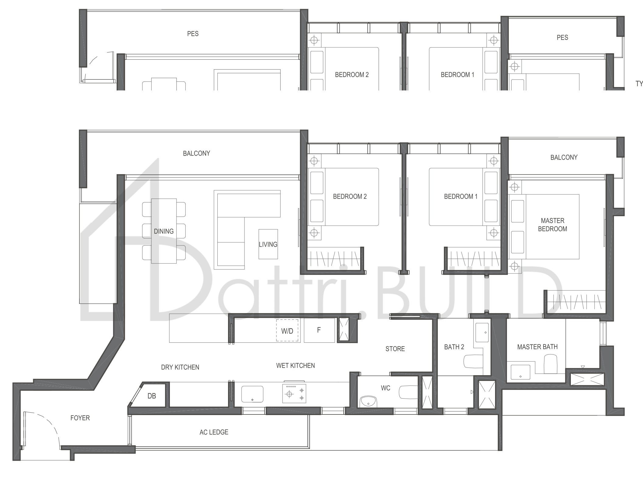 THE ESSENCE C2a-G floorplan (watermarked)